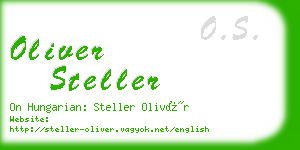 oliver steller business card